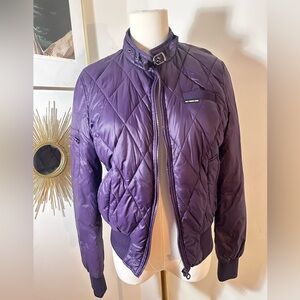 Iconic VTG Members Only  Purple Quilted Puffer Jacket M